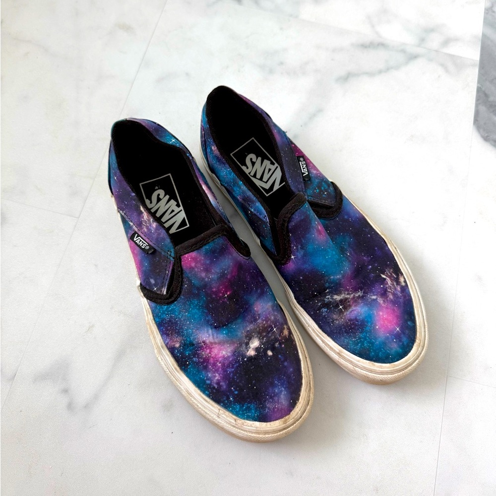 Vans Galaxy Slip-On Shoes - Black and Purple